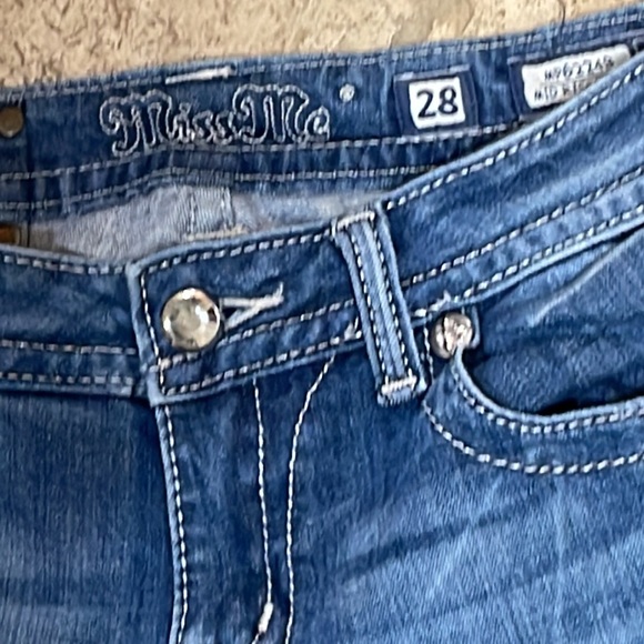 MissMe MP6224B Mid Rise Boot Size 28 Distressed EXCELLENT PREOWNED SHAPE - Picture 6 of 11